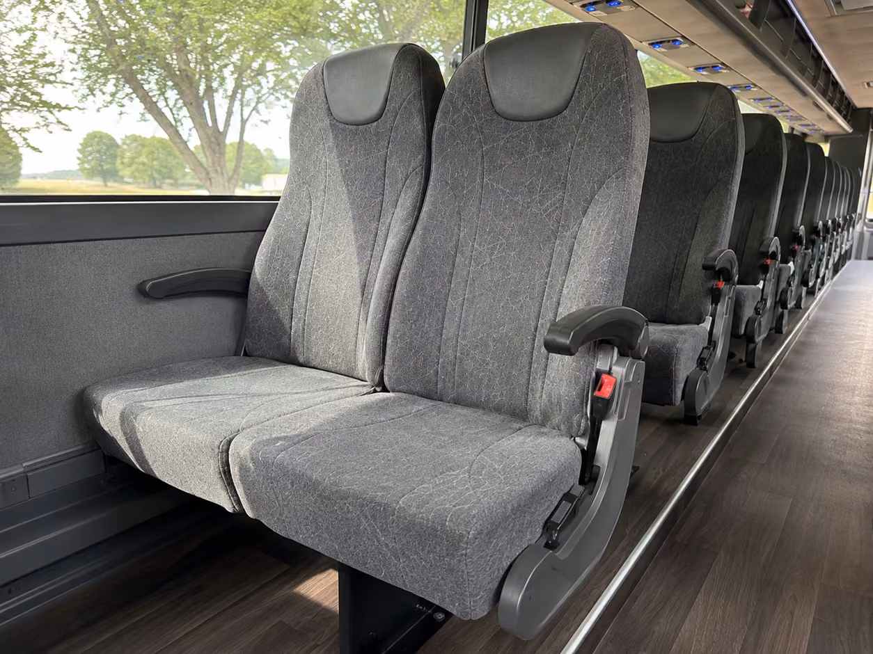 40 56 passenger charter bus inside