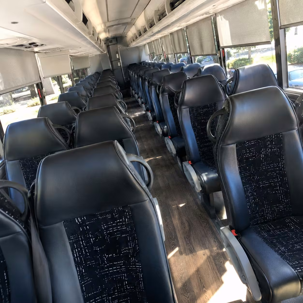 dallas charter bus interior